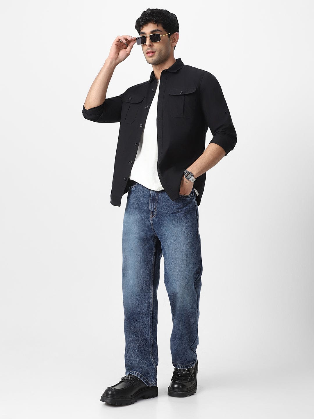 black shirt