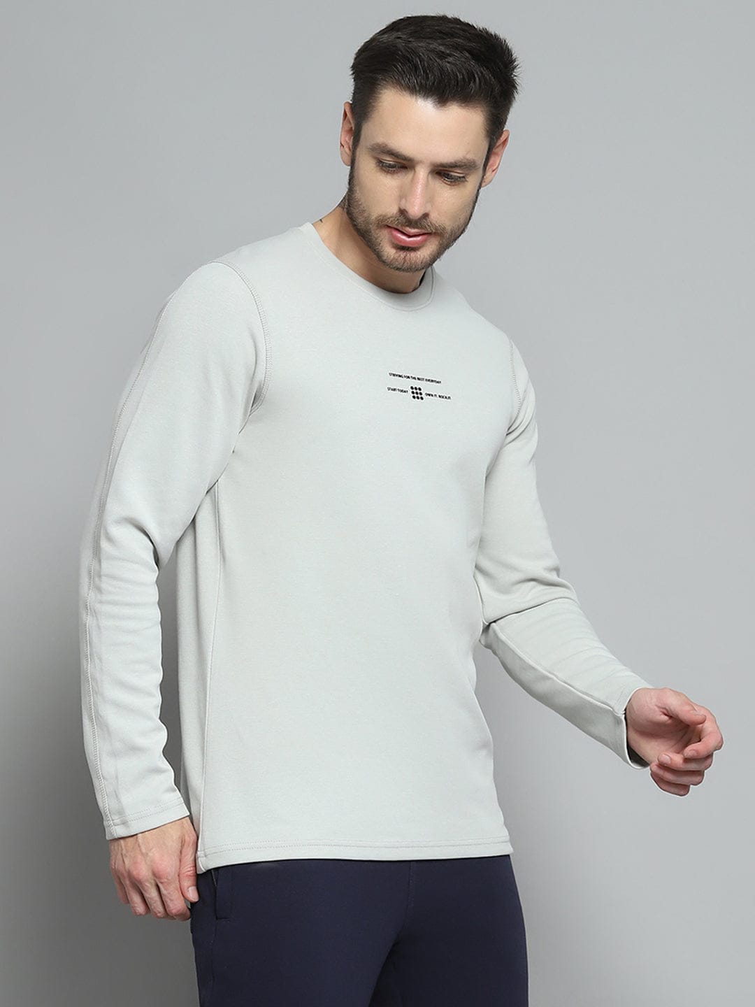 Men's full sleeve white t-shirt