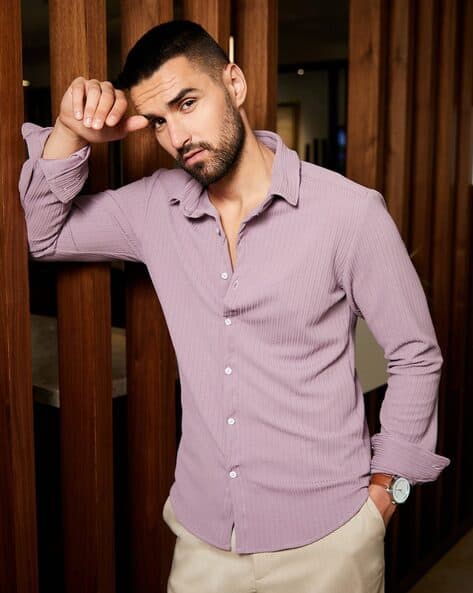 light pink shirt for men