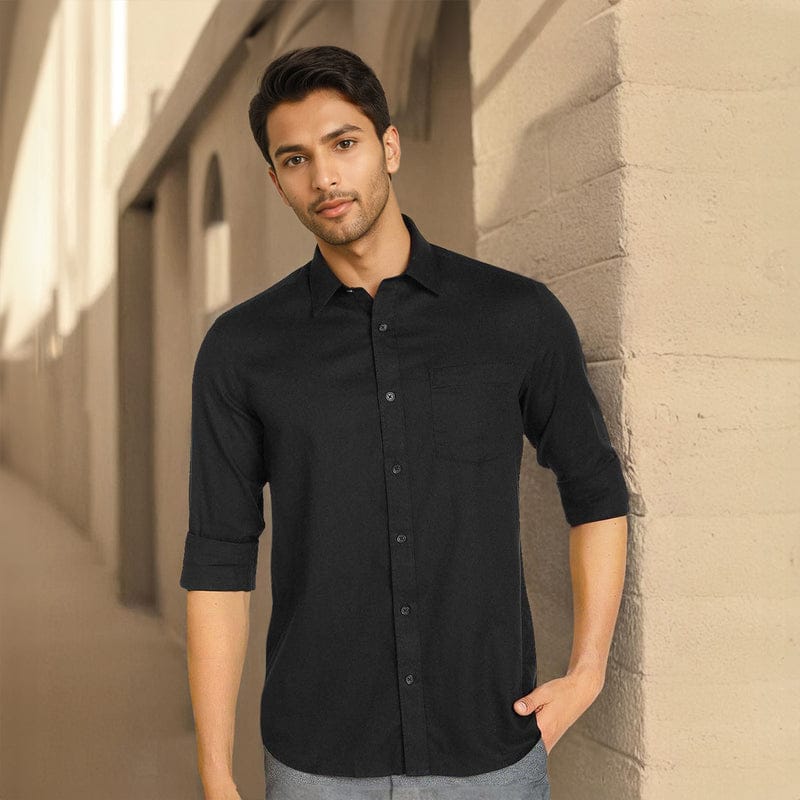 men's black shirt